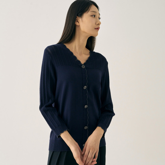 zishen 女款金屬鈕扣套頭針織衫 LFKTN903