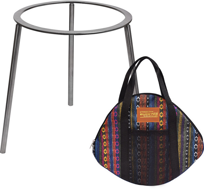 벅703 그리들 원형 스탠드 받침대 대 + 가방 세트, 혼합색상, 1세트