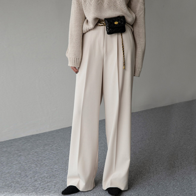 피핀 여성용 원턱 와이드 슬랙스 710306