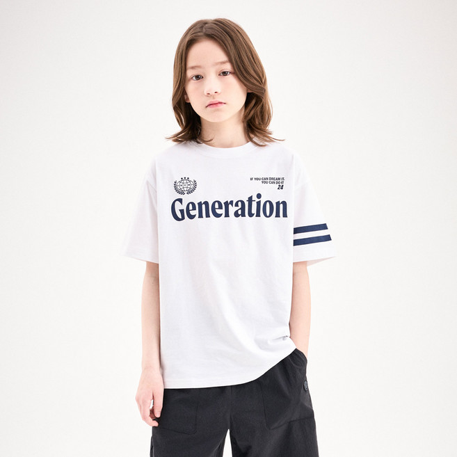 젤리스튜디오 남아용 통기성 애슬레틱 루즈핏 반팔 티셔츠