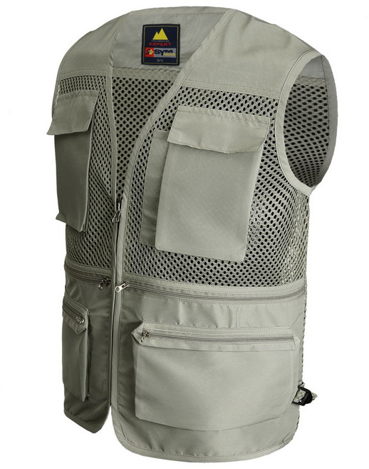 심비오즈 남성용 아웃도어 망사 등산 작업 조끼 SM08