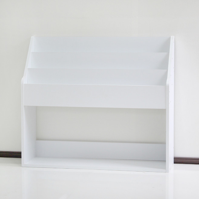 양지가구 전면책꽂이, 백색, 3단