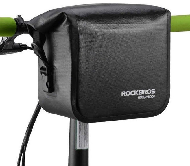락브로스 자전거 방수 핸들 안장가방 AS-008, B82, 1개, 블랙