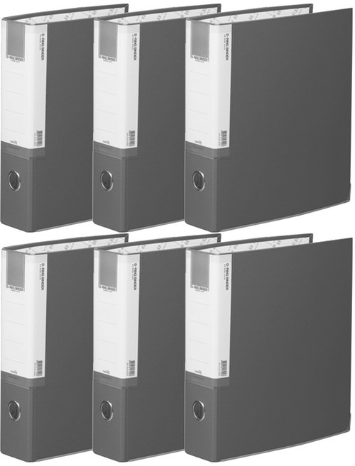 A4 합지 D링 3CM 바인더 3공 BR937, 회색, 6개