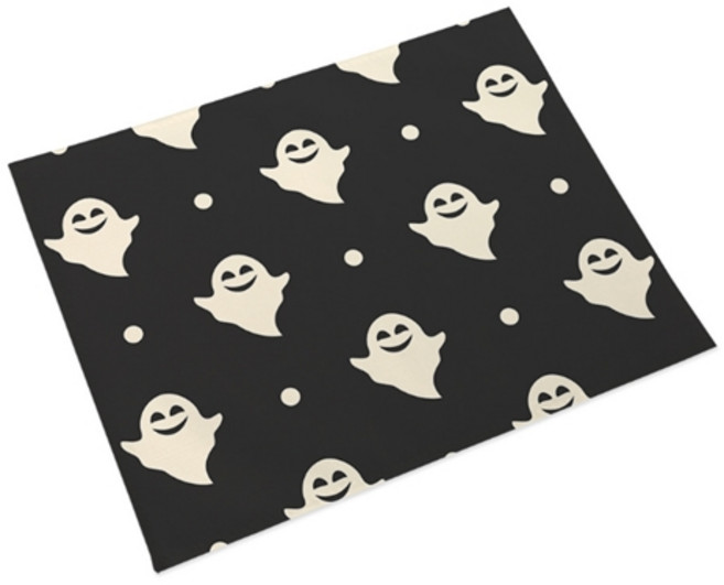 스타 오렌지 할로윈 식탁 매트, Type 18, 42 x 42 cm, 1개