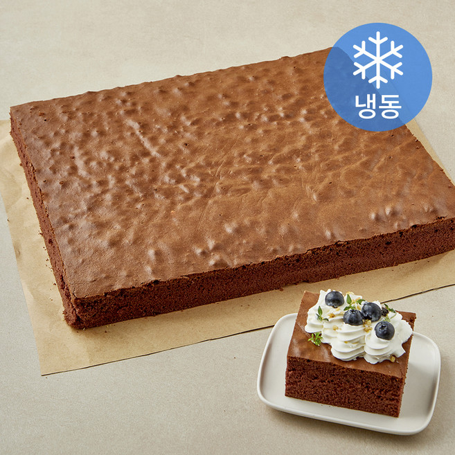 장가네제과 대형 사각 초코 케이크시트 (냉동), 2.1kg, 1개