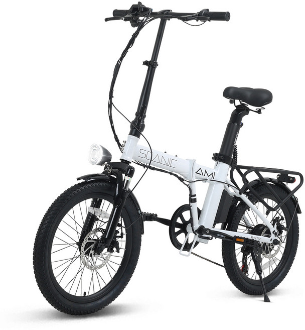 에이유테크 고출력 접이식 전동 전기 자전거 스카닉 AMI 36V 7.5A 고객직접설치, 스틸, 화이트