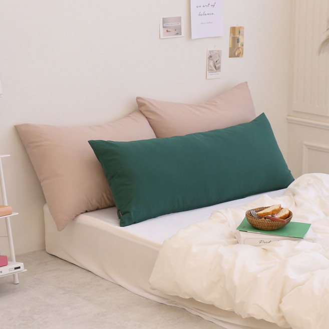 포홈 핸드메이드 사각 바디필로우 커버, 비비드 그린