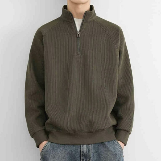 JTL 男士半拉鍊日常搭配針織衫
