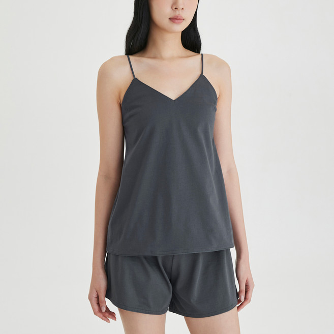 JAJU 여성용 코튼 슬립 상의