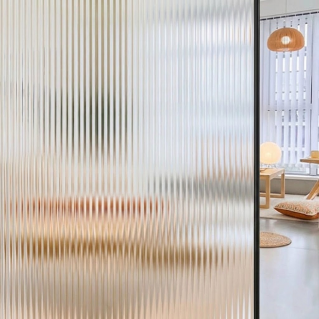 ROI라이프 반투명 무광 창문 시트지 PVC 정전기식, 반투명 롱 스트라이프