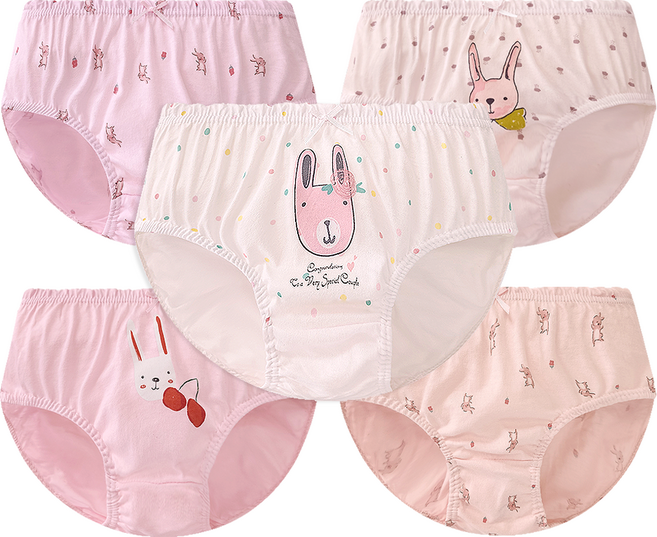 딩동댕키즈 여아용 순면 삼각팬티 5종 세트 GP046