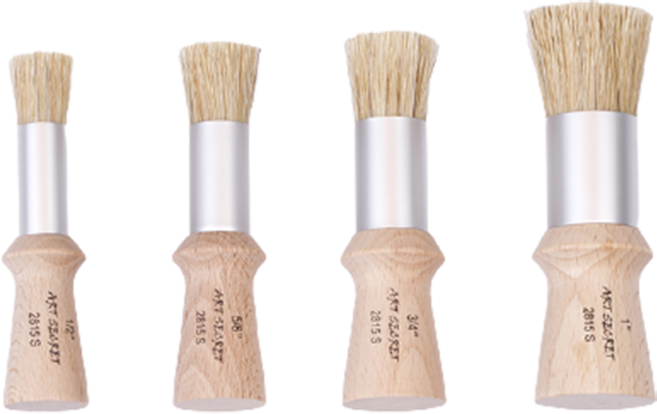 아트시크릿 모 스텐실붓 4종 세트 2815 S, 1세트, 13.5mm, 15mm, 20mm, 25mm