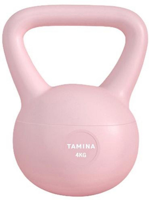 TAMINA SPORTS Premium 柔軟壺鈴, 1個, 粉色, 4kg