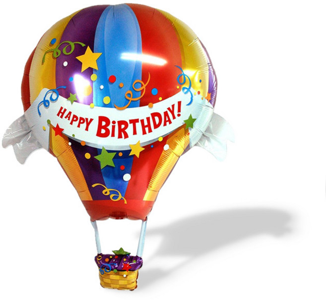 와우파티코리아 생일 열기구 풍선, 혼합색상, 3개