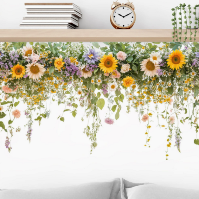 스타리움 인테리어 벽면 데코 포인트 스티커 해바라기, D타입