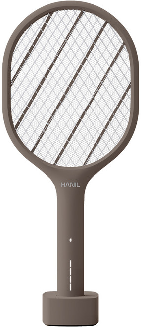 한일 시그니처 원버튼 전기모기채 C타입, 브라운