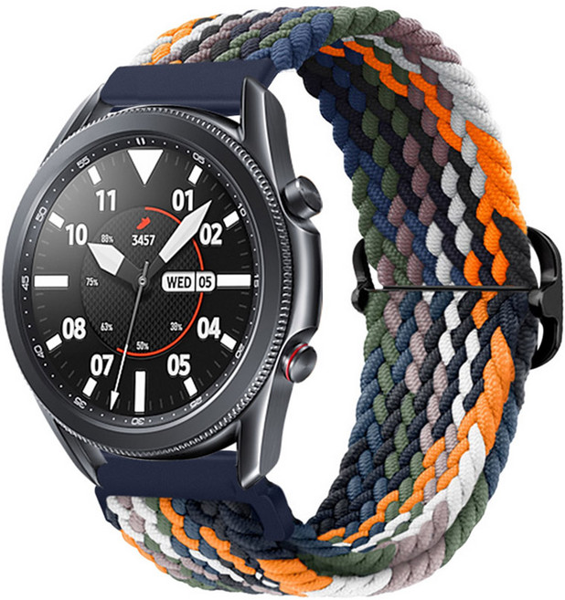 스페이스쉴드 스마트워치 버클형 브레이드 솔로루프 스트랩 22mm, 인디고, 1개