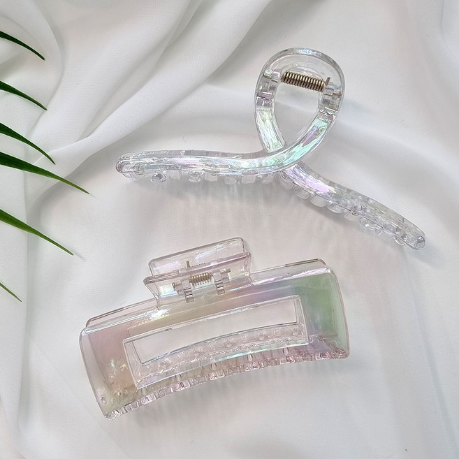 걸핀스 엘리 홀로그램 올림머리 집게핀 특대 2종 세트 1047