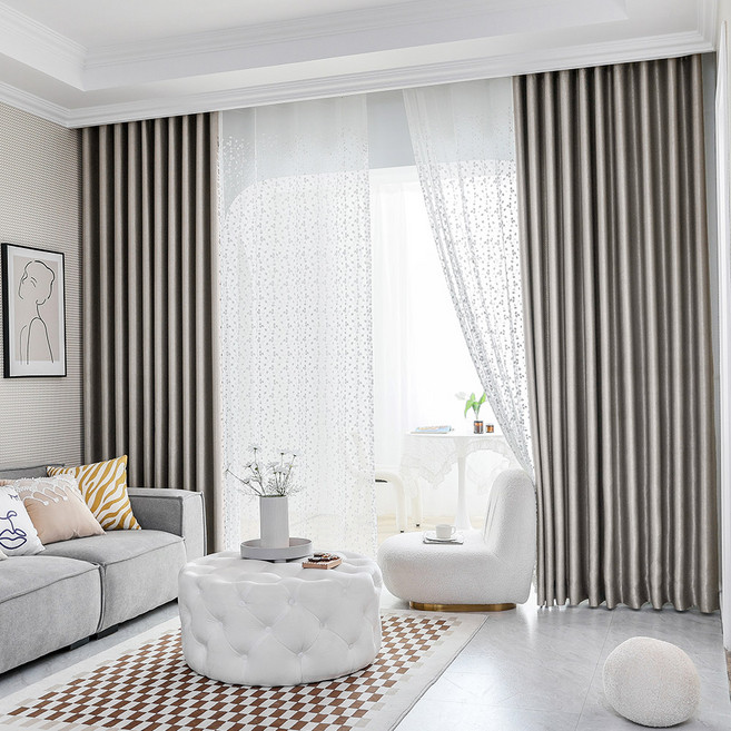 지나송 커런트 아일렛 암막커튼 봉포함