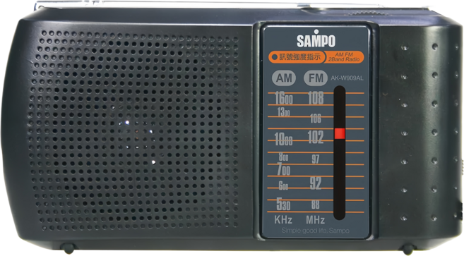 SAMPO 聲寶 收音機, 黑色, AK-W909AL
