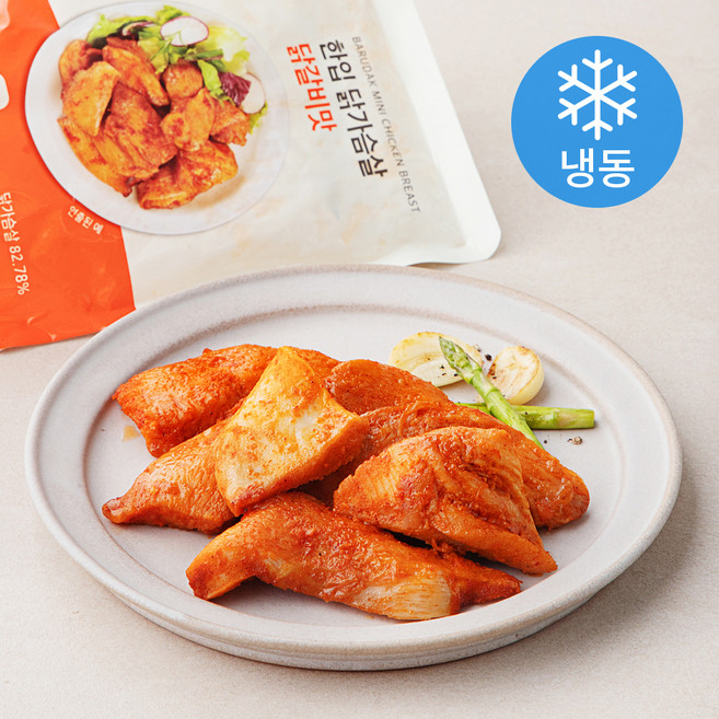 바르닭 한입 닭가슴살 닭갈비맛 (냉동), 100g, 1개입, 8개