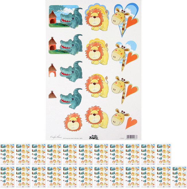 데어리즈 동물 친구들 셀프 입체 스티커 만들기 D 24p, 혼합색상, 1개