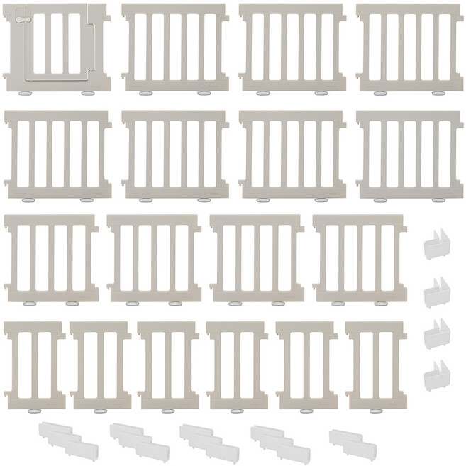 에듀플레이 우디 베이비룸 문 2400 x 2800 mm 18p 세트, 모카베이지, 1개