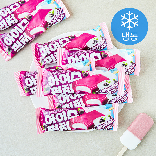아이스펀치 아사이베리 요거트바 (냉동), 10개, 1개입, 70ml