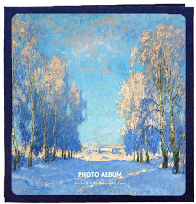 민성컴퍼니 페이스드 빈티지 풍경 포토앨범 335 x 325 x 30 mm, 스노우(앨범), 블랙카드(속지), 40매