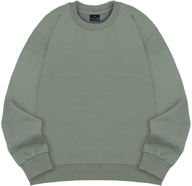 엘라모 쭈리 베이직 무지 오버핏 긴소매 맨투맨 티셔츠