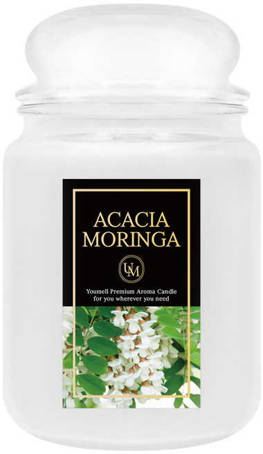 유멜 아로마 자캔들, 아카시아모링가, 580g, 1개