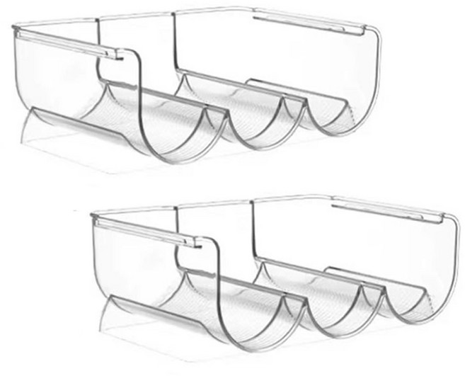 Linesmith 可堆疊紅酒杯保溫杯多功能3格收納架, 2個, 透明色