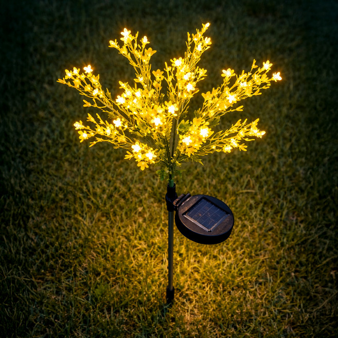 루아즈 LED 야외 정원등 노란 꽃 태양광조명, 혼합색상