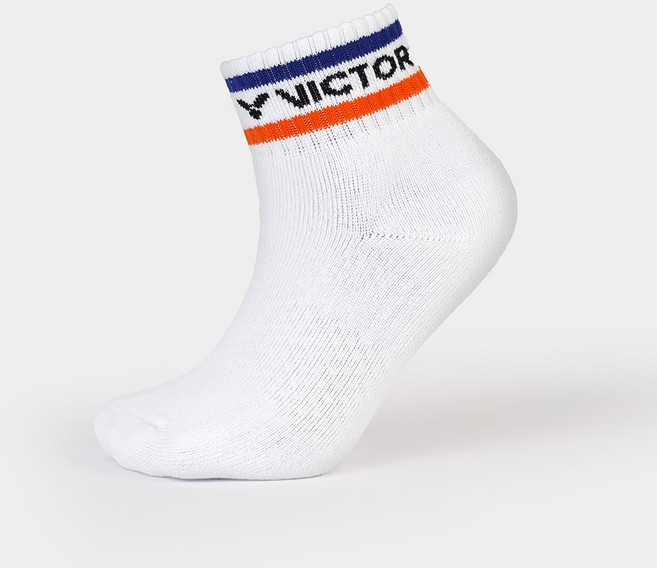 빅터 배드민턴 스포츠 장목양말 VT25CSC203U, White, 1개