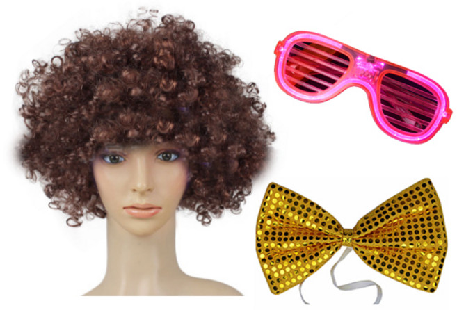 마켓감성 파티컬러 꼬불이 가발세트, TYPE8, 1세트