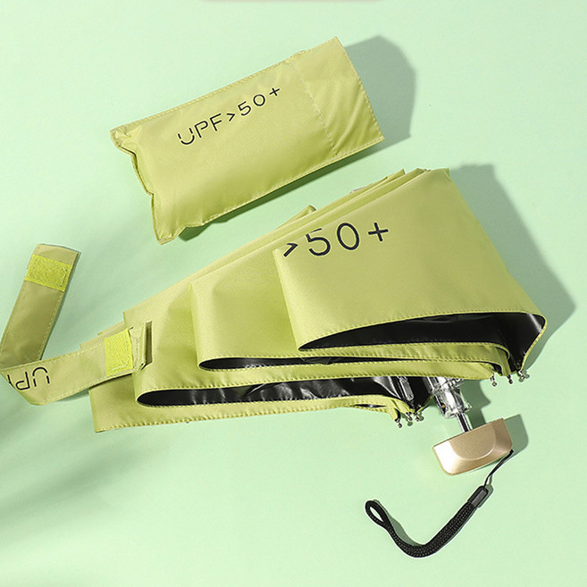 UPF 50+ 초경량 암막 우산, 1개, 라임