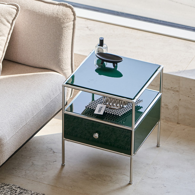 포더홈 무디 모듈 협탁 상부 선반형 400 방문설치, 딥그린, 1개