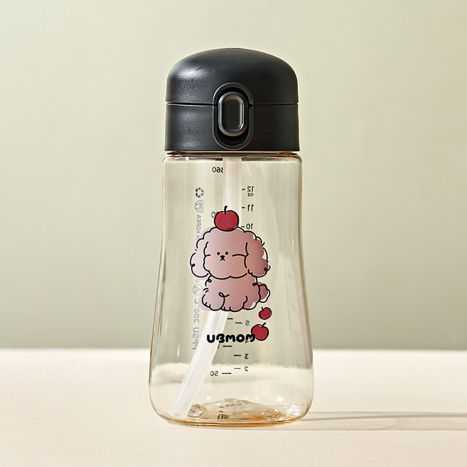 유비맘 유아 PPSU 세이프티 빨대컵 몽이, 360ml, 1개