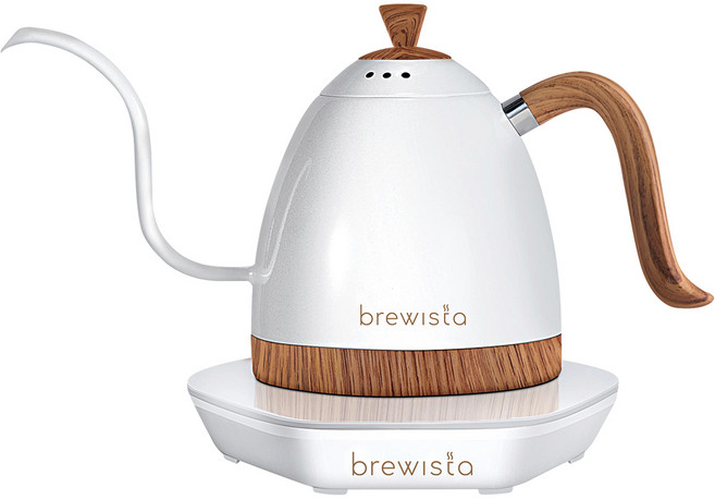 브뤼스타 아티산 전기드립포트 pro 600ml, 모던화이트