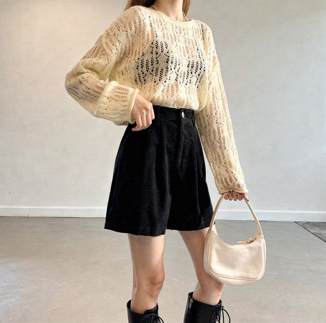 언헤브 여성용 코듀로이 루즈 반바지