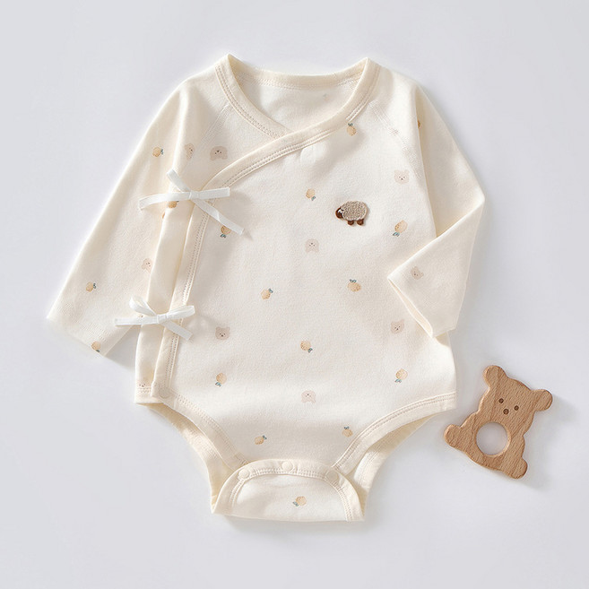 STARDOOR 嬰兒迷你動物刺繡貼包屁衣