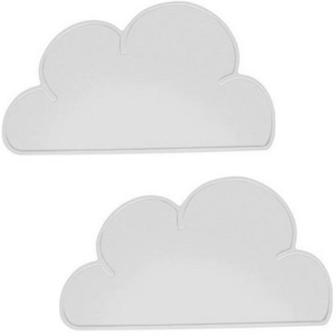 몬스펫 반려동물 오염방지 논슬립 구름 방수매트 소형, 그레이, 2개