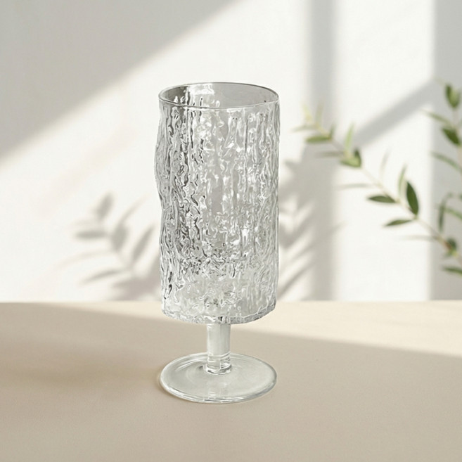 아워웍스 과일 음료 칵테일 하이볼 유리잔 340ml, 돌무늬, 2개