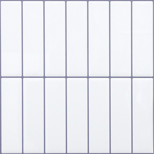 Deco Sarang 自黏式聚氨酯立體磁磚貼 IUT 4入, 白色(IUT03)