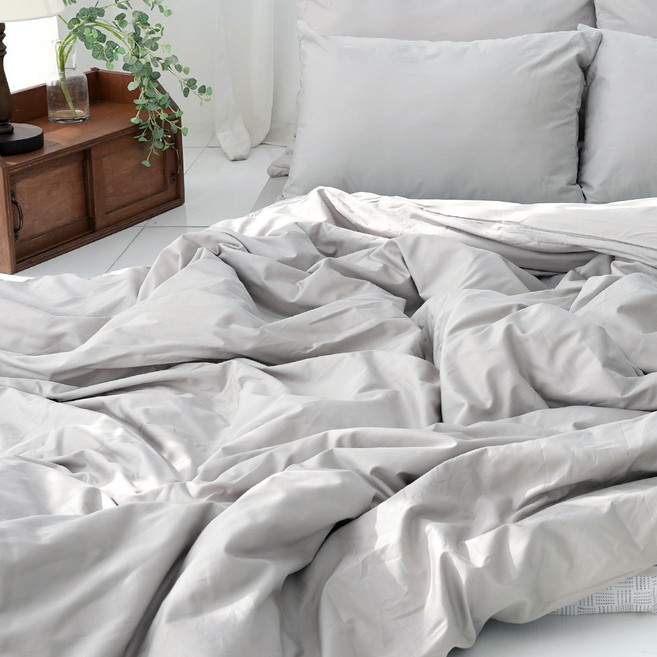 스코홈 럭시 순면 40수 틔윌 호텔식 이불커버, 럭시그레이