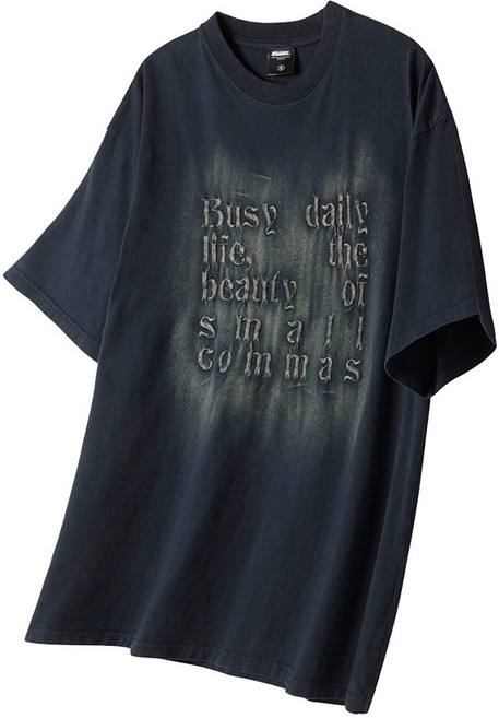 어반에이지 남녀공용 통기성 비지 데일리 바이오 워싱 오버 반팔 면 티셔츠