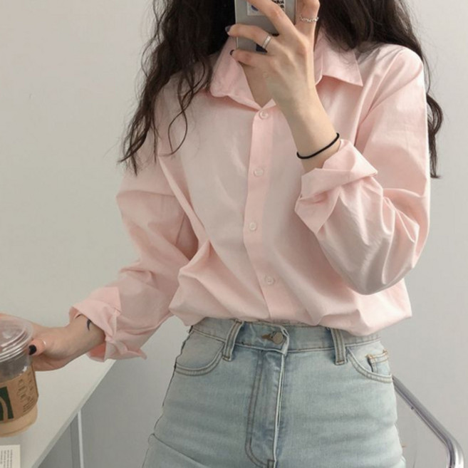 파라다이소 여성용 봄시즌 데일리룩 코디하기 쉬운 셔츠