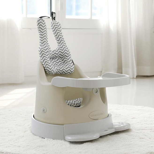 본베베 부스터 점보 아기의자, Zebra Gray(토끼베개, 핏쿠션), Cream Vanilla(의자)