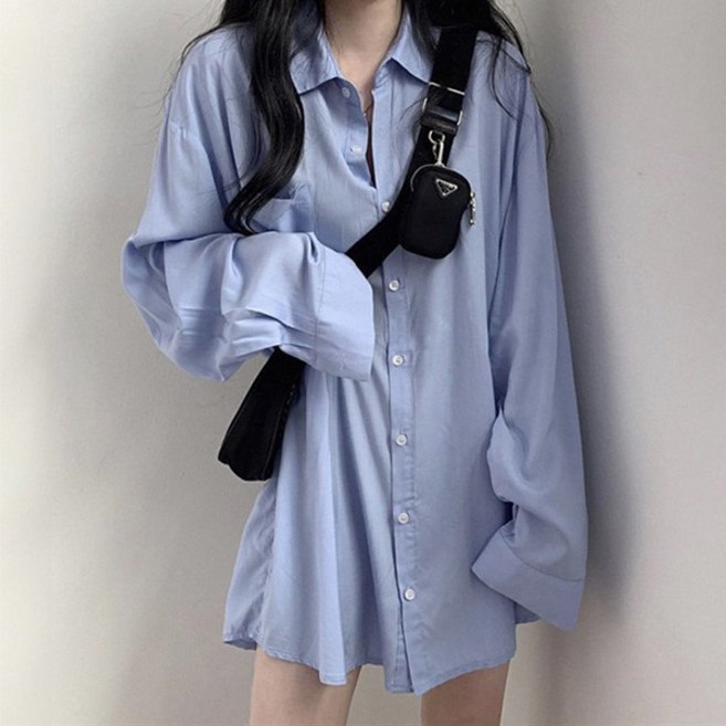 LUNA GIRL 女款 Fine-p 長版襯衫 L25FST070310